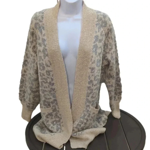 Belle by Kim Gravel Intarsia Animal Cardigan with Pocket - Picture 1 of 10